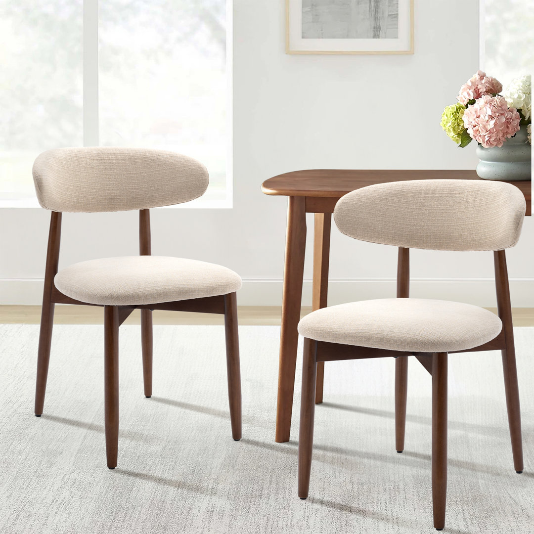 Vannie Upholstered Solid Wood Side Dining Chair